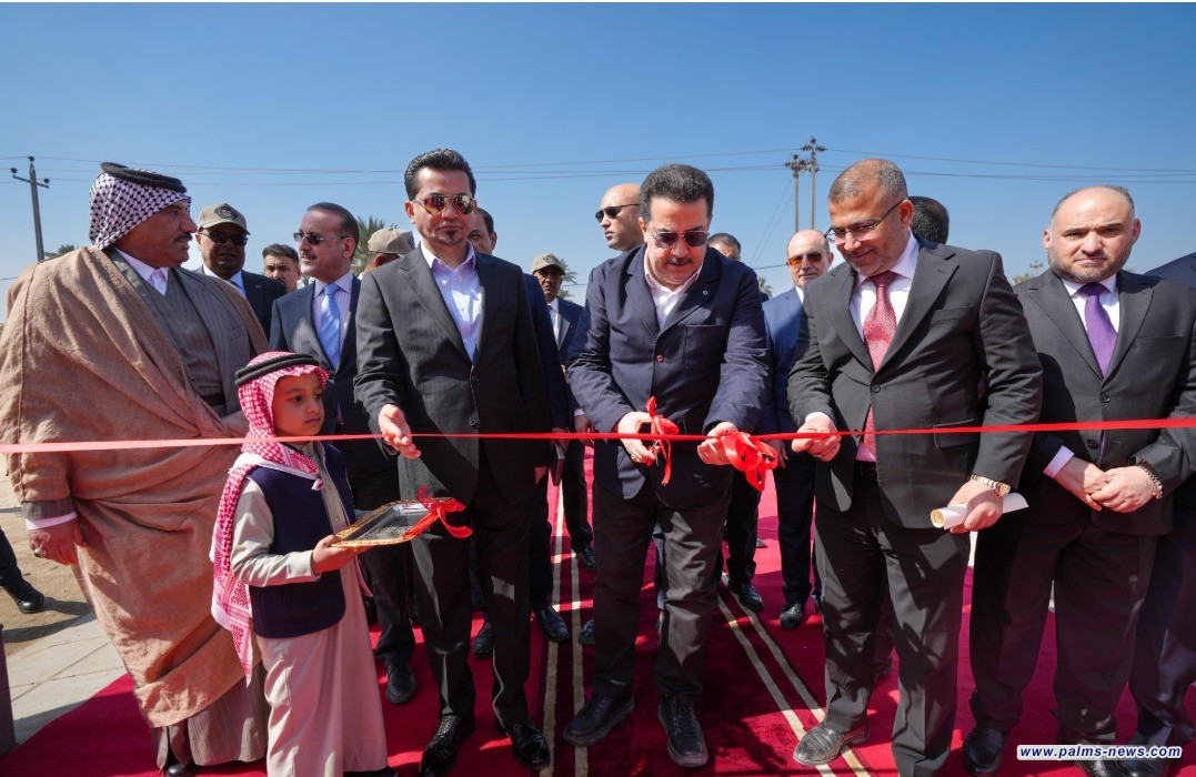 رئيس الوزراء يفتتح خط سكة حديد حجامة- ساوة بالمثنى و3 جسور كونكريتية